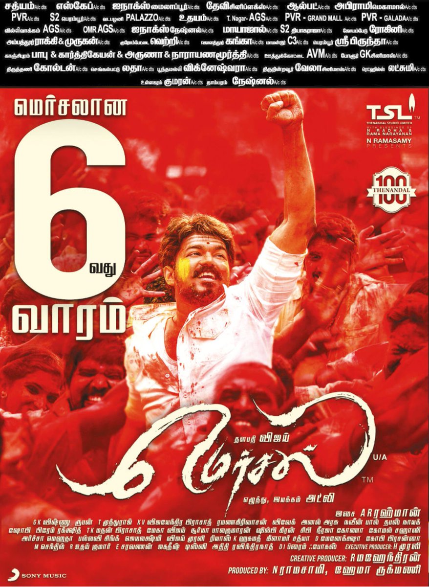 VTLTeam's tweet photo. #Mersal enters 6th Week ! https://t.co/0NnYSqgpLK