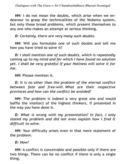 In light of this karma fiasco, I would like to share a long dialogue between shrI chandrashekhara bhArati tIrtha mahasvAmi (has attained siddhi) & a disciple, that I found useful as a child. The abrahamic conflict of fate & free-will is not a baggage our dharma carries.