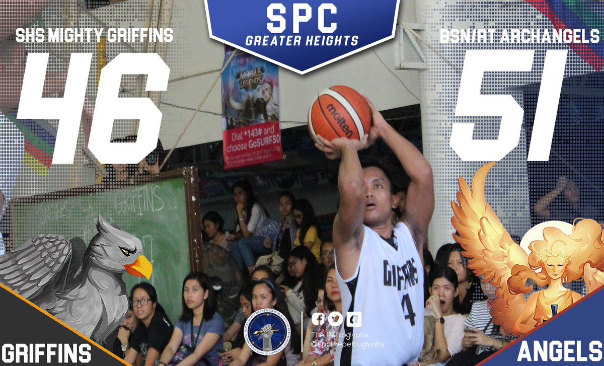 spcpetroglyphs's tweet photo. It's official! Angels hail over Griffins with a score of 51-46 in Men's Basketball Team B.
#Griffins2K17
#SPCGreaterHeights
#SPCOnwards https://t.co/fKfZ3RXPnQ