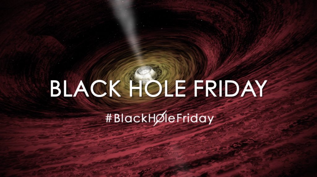 It’s #BlackFriday, but we don’t do much shopping in space. Instead, join us for our 5th annual #BlackHoleFriday where we’ll share awesome images and facts about black holes! nasa.tumblr.com/post/134058144…