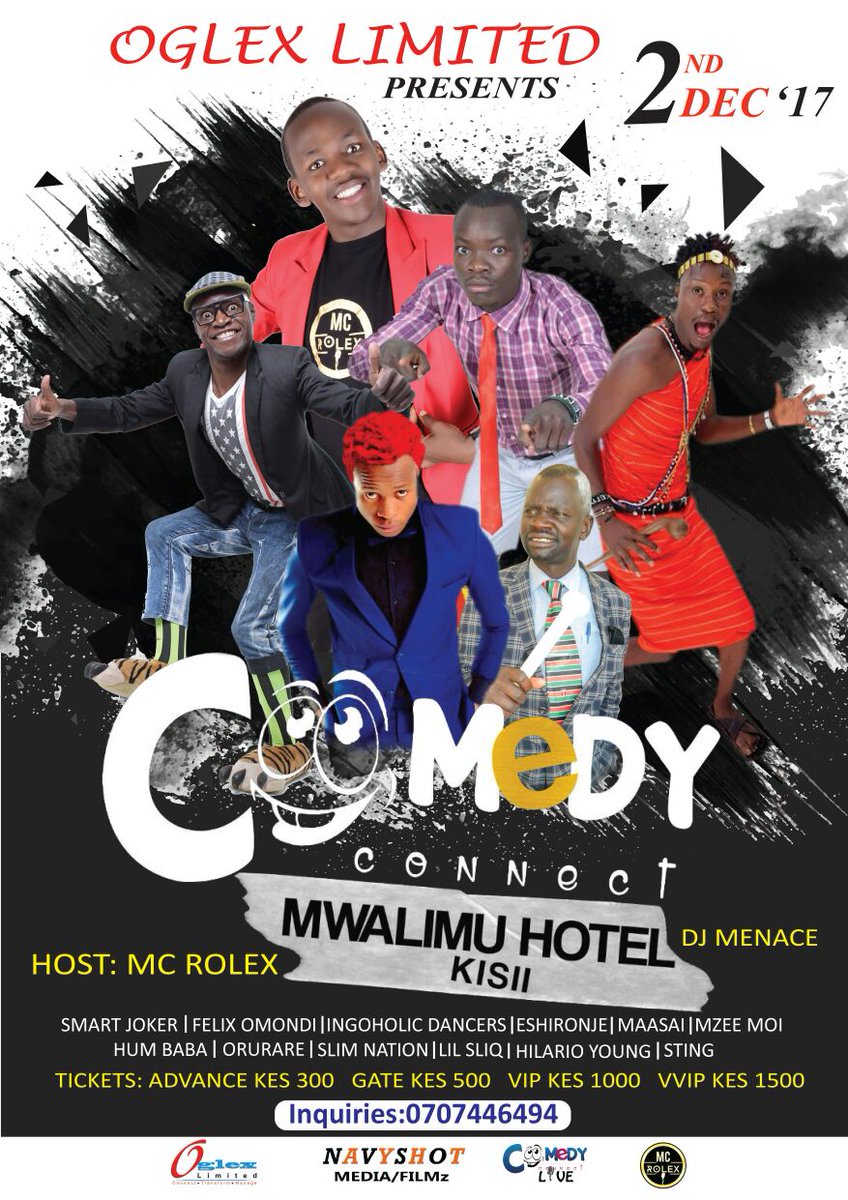 felixomondi__'s tweet photo. #Comedyconnect 2nd December at Mwalimu Hotel,Kisiiiiii ......you can't miss this laughter galore,๐ฅ๐ฅ๐ฅ
#God https://t.co/13SzjsNx77