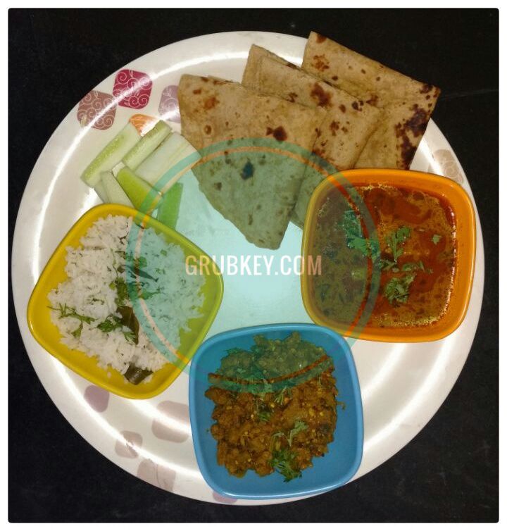 grubkey's tweet photo. #GrubKey - Today's #Menu (24 Nov 2017) - #ChavaliUsal (#cowpea) + #SoyaCurry + #SteamRice + #Chapati + #Salad https://t.co/nZM7tRloPP