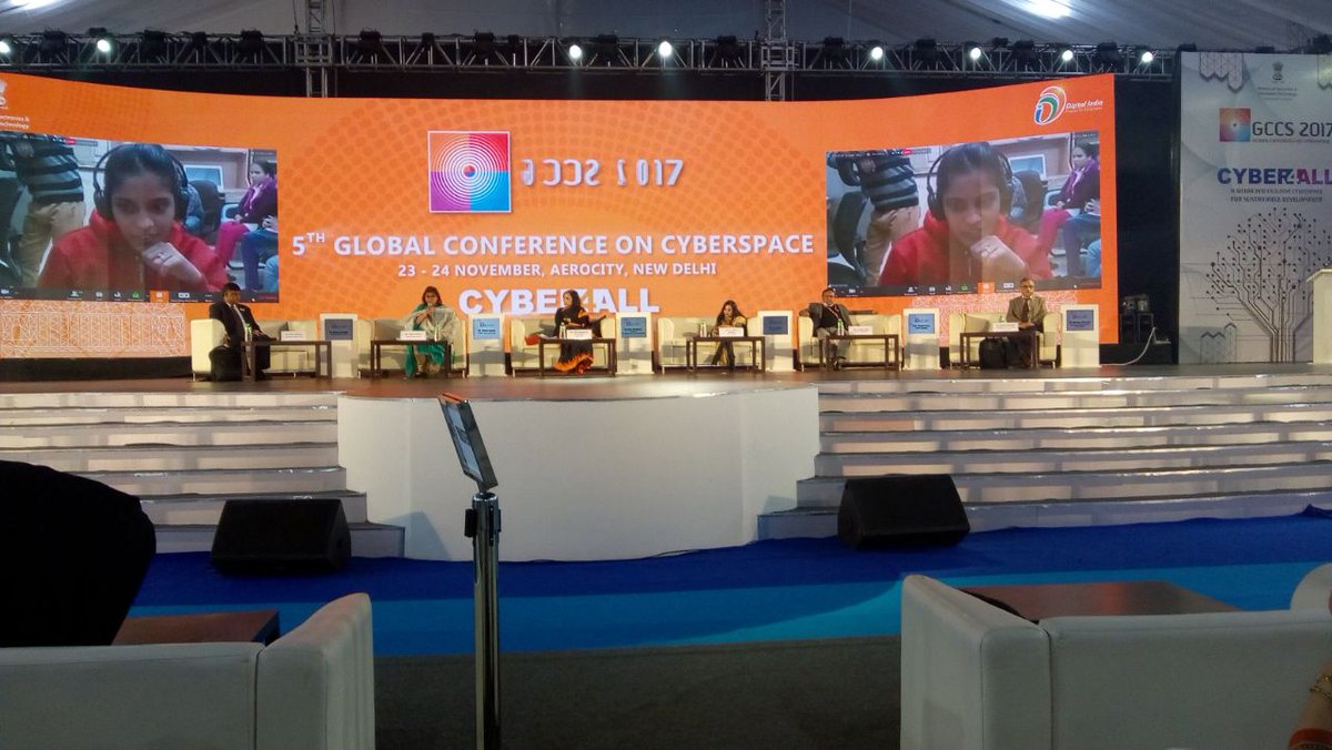 NIELITIndia's tweet photo. Ms. Shweta Bansal, @indiandiplomats says this #GCCS2017 conference is to make ICT network an enabler and more powerful for differently abled.
#GCCS2017 
@rsprasad @PMOIndia @gccsofficial https://t.co/WBrSquQcio