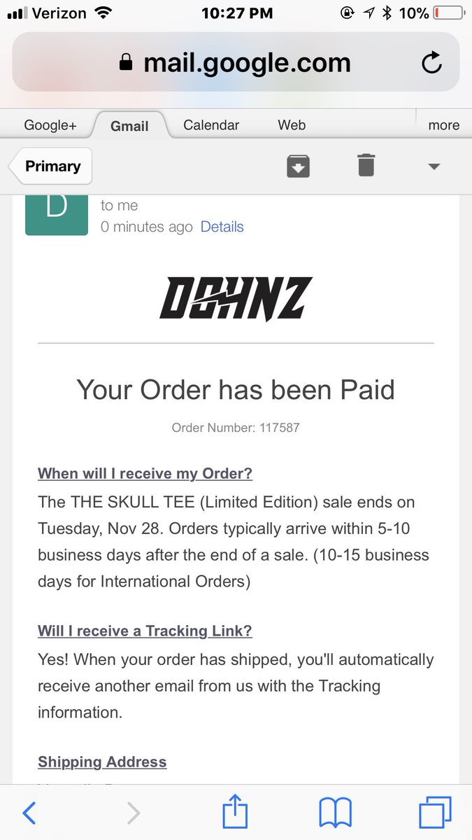 Yackie05's tweet photo. I JUST GOT MY SKULL TEE!! 😍 I LOVE IT cant wait!! #DOHNATION @MarkDohner ♥️♥️♥️ https://t.co/U6D3ZouqDT
