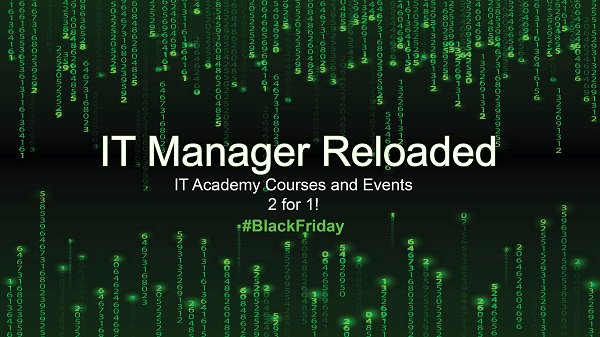 Sofigate's tweet photo. IT MANAGER RELOADED! https://t.co/nyB3S3HpJ7 #blackfriday tarjouksella varaat kaksi paikkaa IT-akatemian valmennuksiin ja Digijohtamisen päivään yhden hinnalla!  #djp2018 https://t.co/K0uFQ1BdiD