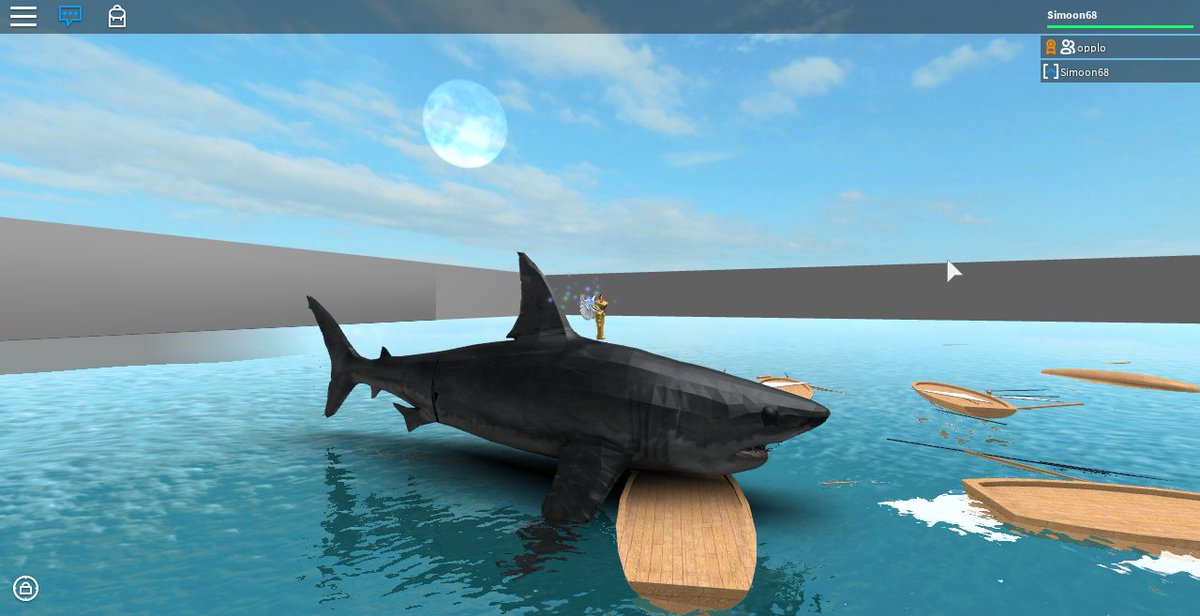 Simon On Twitter Thanks So Much For 30 Million Visits And 100 000 Likes On Sharkbite These Screenshots Were When Me And Rblxopplo Were First Prototyping Testing To See If Sharkbite Was Possible To