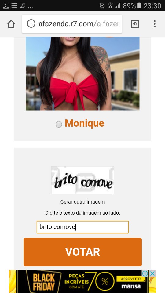 Resenhando's tweet photo. Votando para a #MonickCamargo ficar e... Volta #BritoJr!!
Adorei essa de #AFAZENDA https://t.co/vOaIHWQF5h
