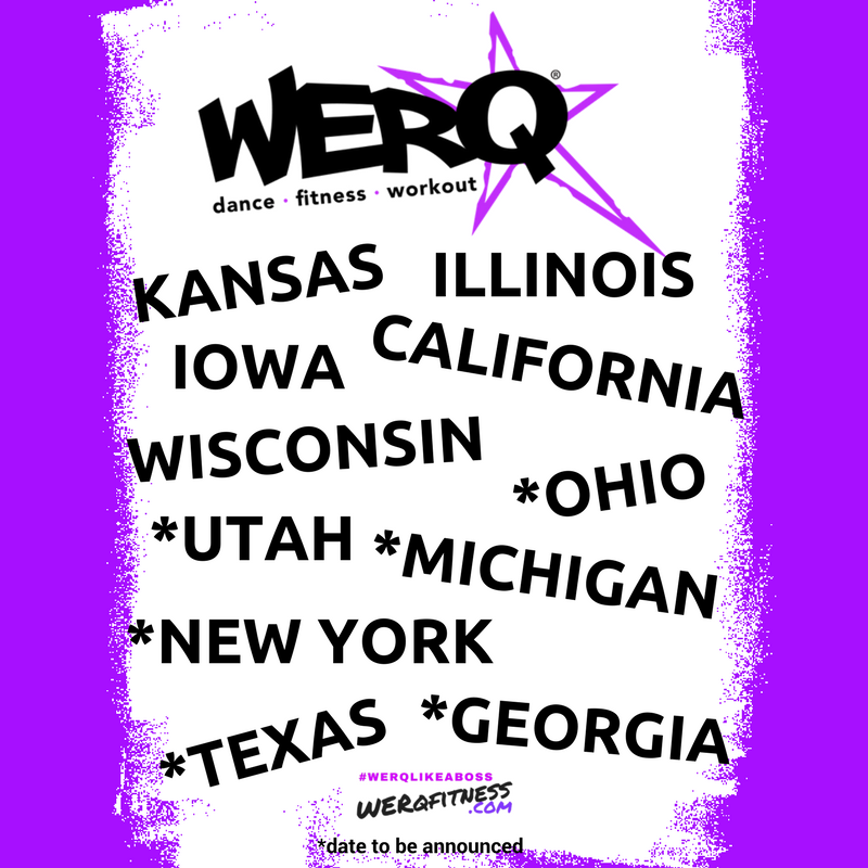 WERQfitness's tweet photo. The #WERQ #BlackFriday #CyberMonday $75 2018 Certification deal goes LIVE at 12AM CST. Here's a sneak peek at where are already headed in 2018. New dates and locations will be added throughout 2018 so grab your $75 deal before it's GONE! #WERQit #WERQlikeaboss #goforit #WERQforce https://t.co/HoadPVVQnf