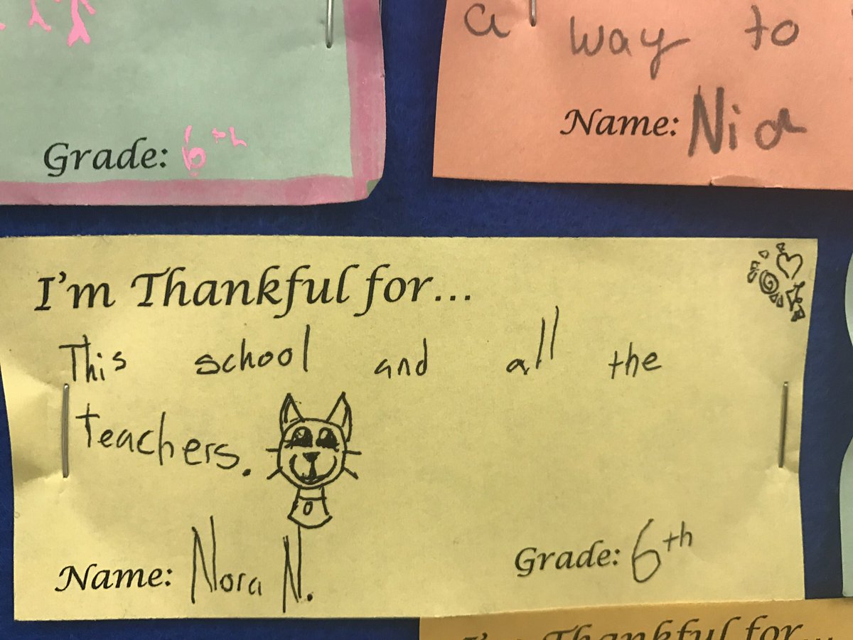 A2STEAM's tweet photo. Our gratitude bulletin board reminds us of the many things for which we have to be thankful, including being a member of the #A2STEAM community. #A2gether we are thankful https://t.co/Z5gULBpFOp