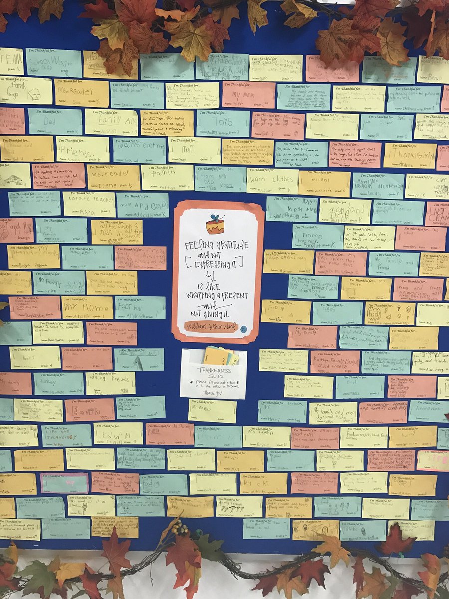A2STEAM's tweet photo. Our gratitude bulletin board reminds us of the many things for which we have to be thankful, including being a member of the #A2STEAM community. #A2gether we are thankful https://t.co/Z5gULBpFOp