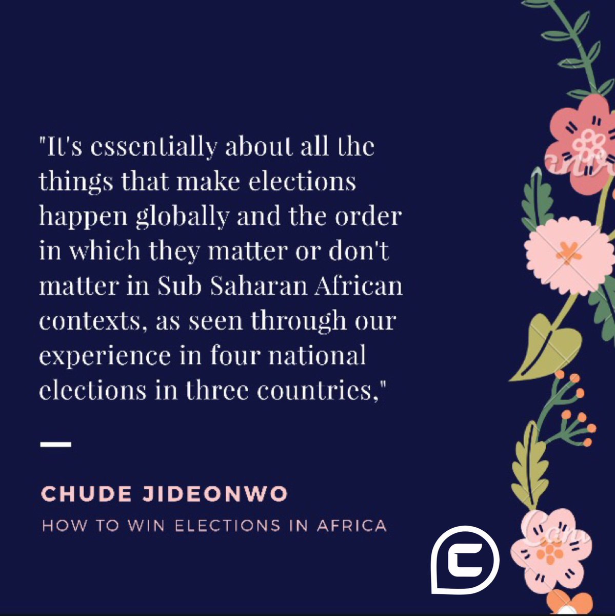 creetiqafrica's tweet image. #HowToWinElectionsInAfrica #ChudeJideonwo