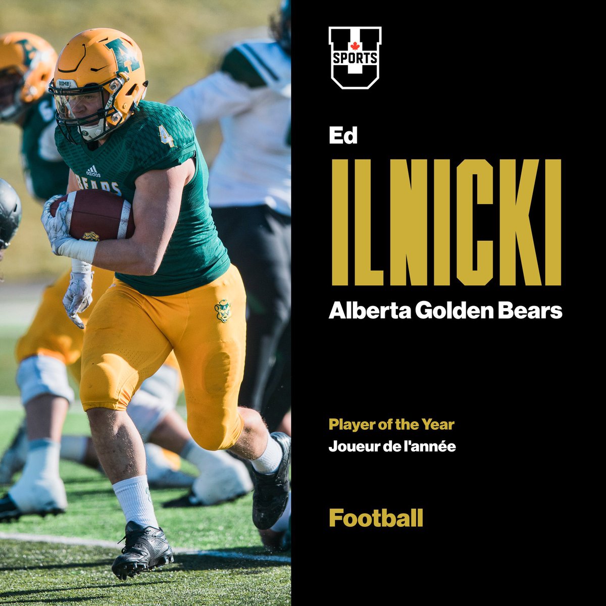 USPORTSca's tweet photo. Ed Ilnicki's unbelievable season with the @BearsandPandas ends with winning the Hec Crighton Trophy! Félicitations Ed Ilnicki, gagnant du Trophée Hec Crighton! https://t.co/vAr1gsGMbS