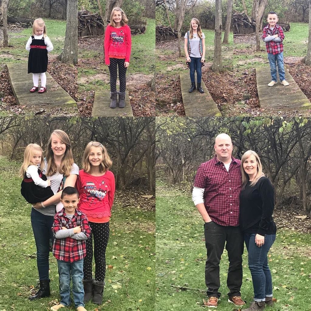 tylerash's tweet photo. #Year3 of our annual #FamilyPhotoshoot on #Thanksgiving morning. The youngest of the #Ash6 still is not such a fan of our family tradition. https://t.co/wuNDo4h7OR https://t.co/KCUHxidG0d