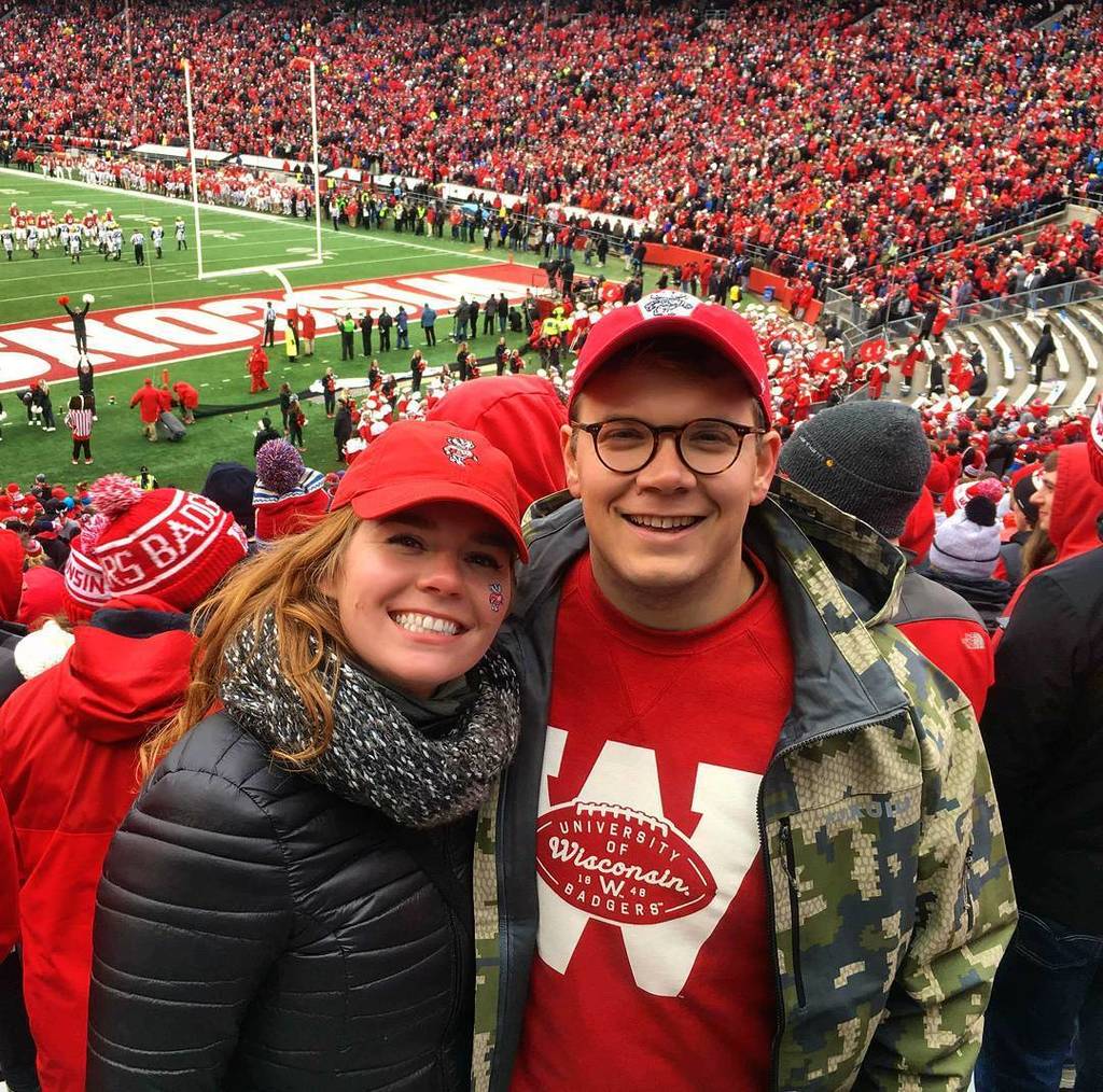 BrotherEricL's tweet photo. Thankful for @ladams19, Badger football, and @uwmadison, among many other things and people. #WolverineSeason #11-0 https://t.co/NT84LYUA4E https://t.co/GR3NnFRDZP
