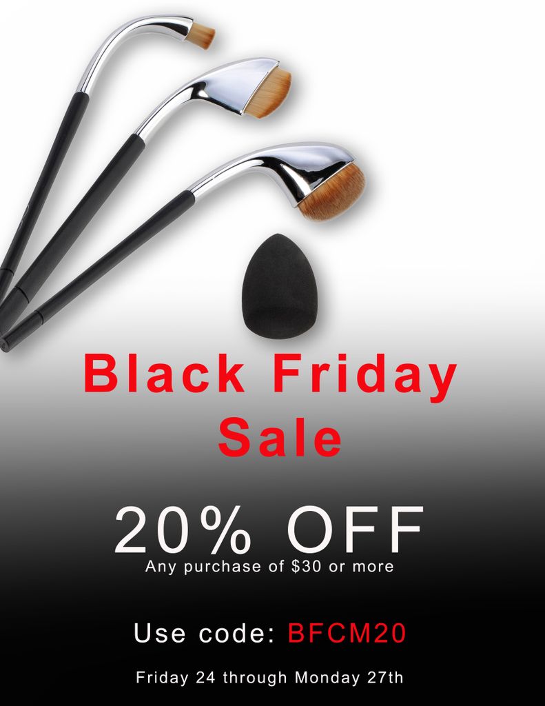OmniaCosmetics's tweet photo. #BlackFriday #CyberMonday #Sale starting Friday 24th through Monday 27th! Get 20% off your order use promo code BFCM20 #thanksgiving #makeupsale #beautyblender #ovalbrushes https://t.co/wQNGRTSROD