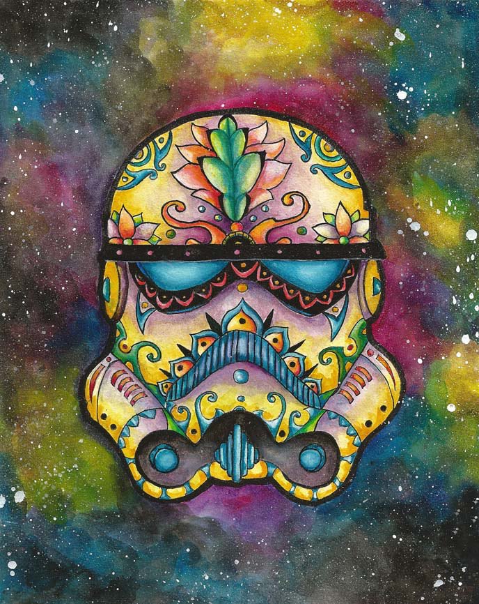 BatBoxATX's tweet image. So, you need to check out @tanyadavisart like yesterday. Tanya works primarily in polymer clay to create little steampunk themed figurines. 
When she is giving her hands a break from the clay she switches to watercolor painting and drawing. #StarWars