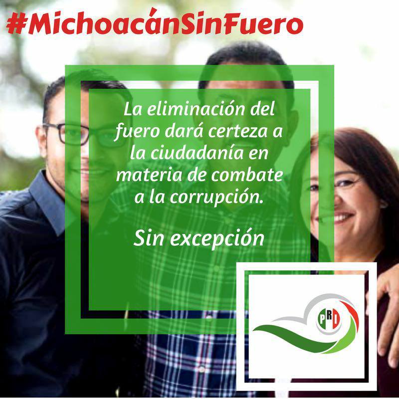 La iniciativa presentada por el @gpPRIMichoacan busca terminar con la impunidad por lo que el dictamen fue aprobado para la eliminación del Fuero Constitucional. #MichoacánSinFuero