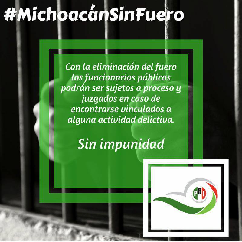 Al modificar y derogar diversas disposiciones legales del Estado, se logró que los funcionarios públicos puedan ser sujetos a proceso y juzgados en caso de encontrarse vinculados a alguna actividad delictiva. #MichoacánSinFuero