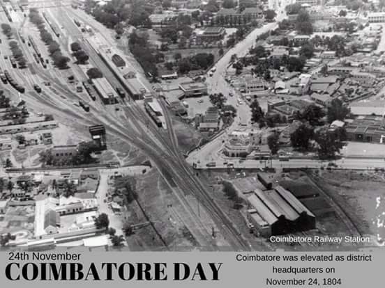 Banuchanthiran's tweet photo. 212th #CoimbatoreDay !!
#Proud #Coimbatorean — feeling proud. #கொங்குநாடு #Coimbatore
Coimbatore was elevated as district headquarters on November 24, 1804. Kovai celebrates Coimbatore Day on November 24th
#geatha solvomnga naka Coimbatore nu. https://t.co/4v1XayOYge