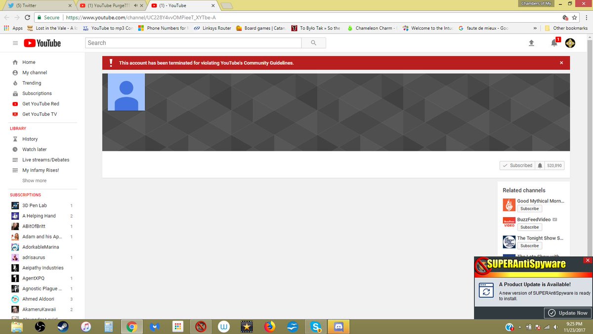 ChambersofHeart's tweet photo. @MrRepzion CHANNEL JUST GOT DELETED! #youtubepurge #FreeRepzion #censored #youtubeisbroken #RT NOW! https://t.co/eMnWtDp1K2