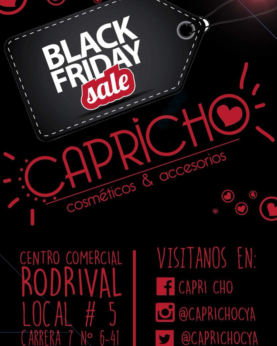 JennyAvirama's tweet photo. #blackweekend en @caprichocya va estar de locos!! Las esperamos caprichosas 😍 https://t.co/SR2XyUuom8