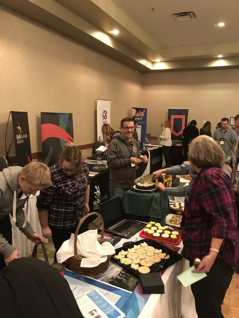 CCHS_Canmore's tweet photo. #CTEC2017 CCHS students and staff showcasing their work and speaking about authentic learning. https://t.co/t8NDZElZFK