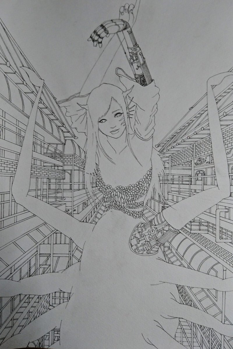 「下書き完成しました! #ポストカード #絵描きさんと繋がりたい #絵描きの輪 #絵描き人 #創作クラスタさんと繋」丸四季の漫画