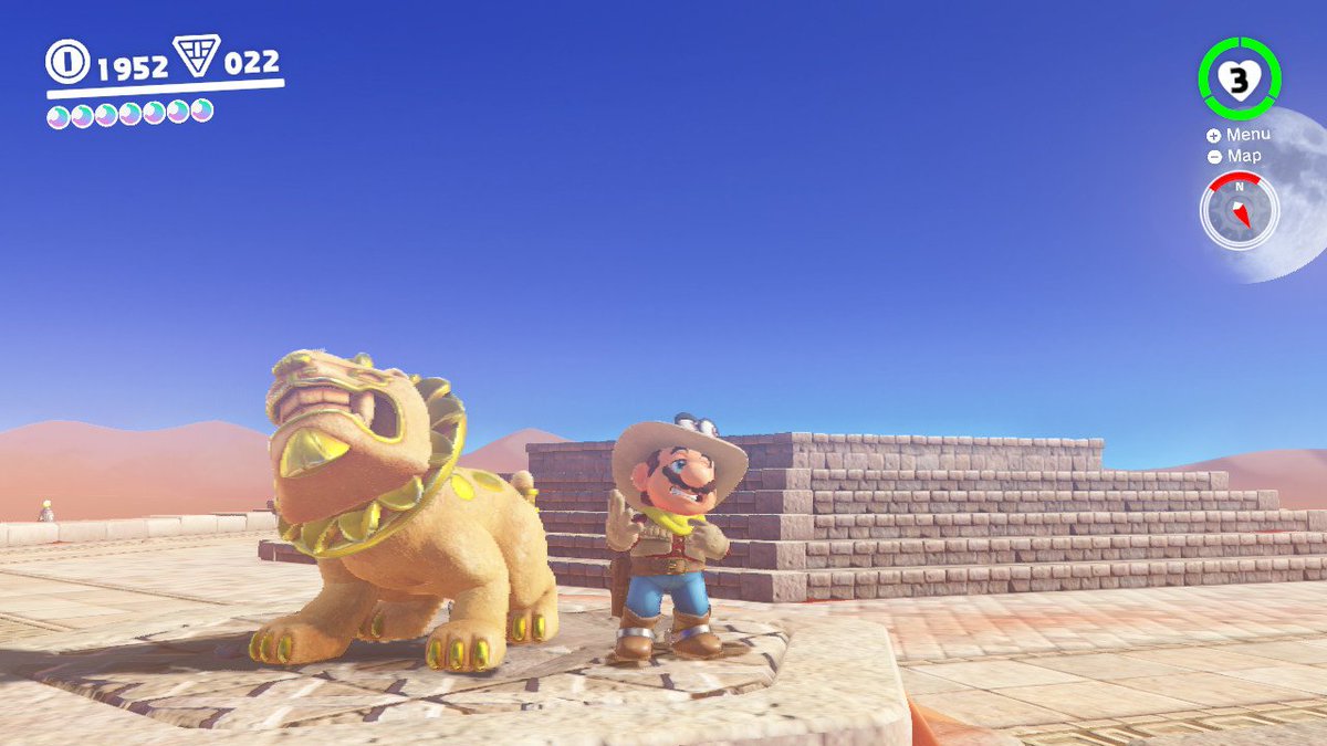Camopon's tweet photo. Jaxi face. #SuperMarioOdyssey #NintendoSwitch https://t.co/HmY0YMFSsH