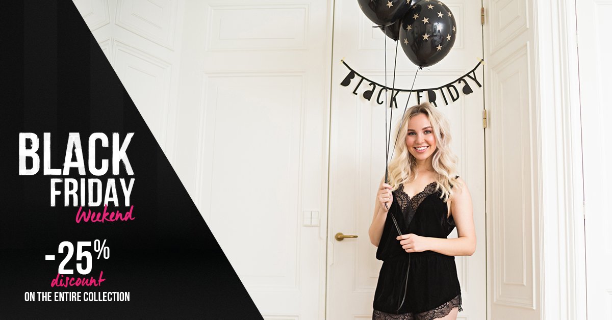 It's bl⚫ck Friday! And ⚫ Saturday... Ànd ⚫ Sunday!! 😆 The whole #weekend is #black at #Hunkemöller! ✴◼💸 Get your 25% #discount on #everything!!! 🎊🎉🎀 #BlackFriday2017 #blackfriday #hkmacademy #HKMfun #trainerambassador #lovemyjob #HKMfun