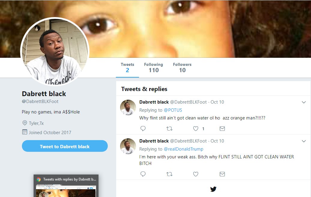 ABCW0RLDNEWS's tweet photo. Texas Cop Killer   Dabrett Black Was radicalized by #blacklivesmatter He was taken into custody after K-9 attack of roadway in a thicket of trees and brush. He had a Hand gun and switch blade on him. and a "Fuck the Police" T-shirt. Screaming Die Cracker Man _> {@DabrettBLKFoot https://t.co/hhwgOr0GI2