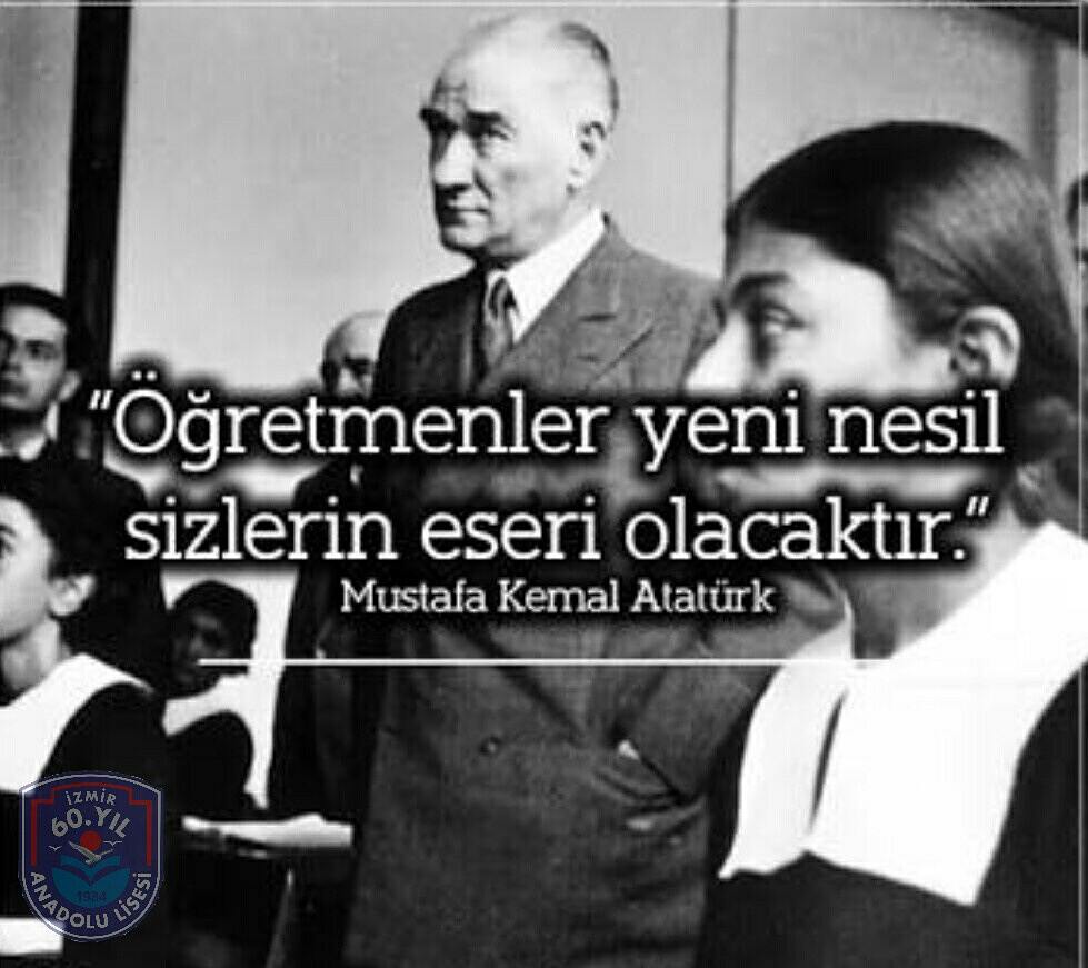 60tanitim's tweet photo. Başta "Öğretmenler, yeni nesil sizin eseriniz olacaktır!" diyen başöğretmen Mustafa Kemal Atatürk olmak üzere "Gençliğin yükselen özgür sesi"ni yetiştiren tüm öğretmenlerimizin öğretmenler gününü kutlarız! https://t.co/vJWXos2IHw
