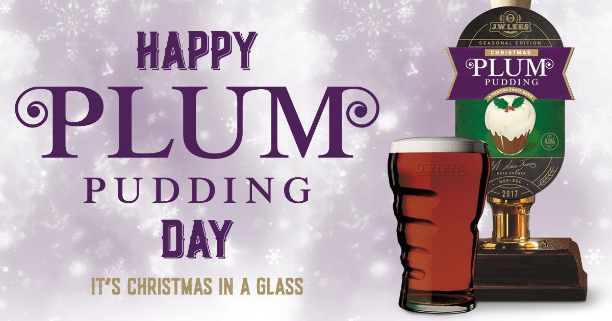 JWLeesBrewery's tweet photo. The wait is over - happy Plum Pudding Day beer lovers! #PlumPudding #ReturnOfThePlum https://t.co/2owE9S0HmC