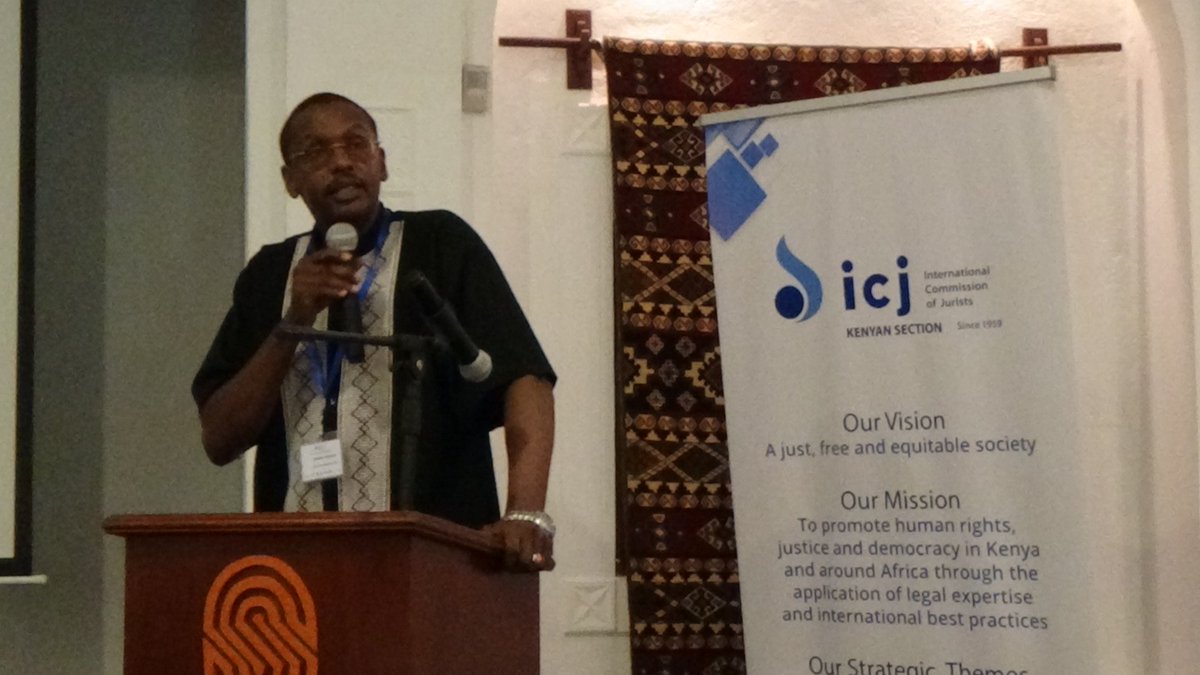 ICJKenya's tweet photo. #AJC2017 Closing Ceremony: @ICJKenya CEO Sam Muhochi thanks #ICJKenyaMembers for their participation and contributions https://t.co/NwFnh90eJg