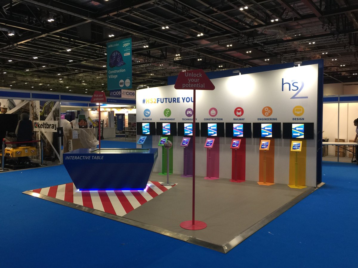 BrayLeinoEvents's tweet photo. Showtime at the #skillsshow17 at @ExCeLLondon - great to be here delivering the fantastic @HS2ltd stand! If you are at the show be sure to stop by and find out about the varied career options available with HS2! #HS2futureyou https://t.co/fljWMYsbQY