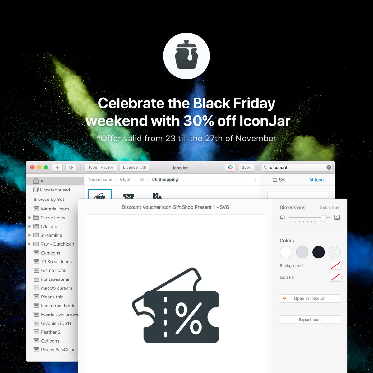 geticonjar's tweet photo. Celebrate Black Friday with 30% off IconJar → https://t.co/DB3YBZvlxF https://t.co/amiUAp33G0