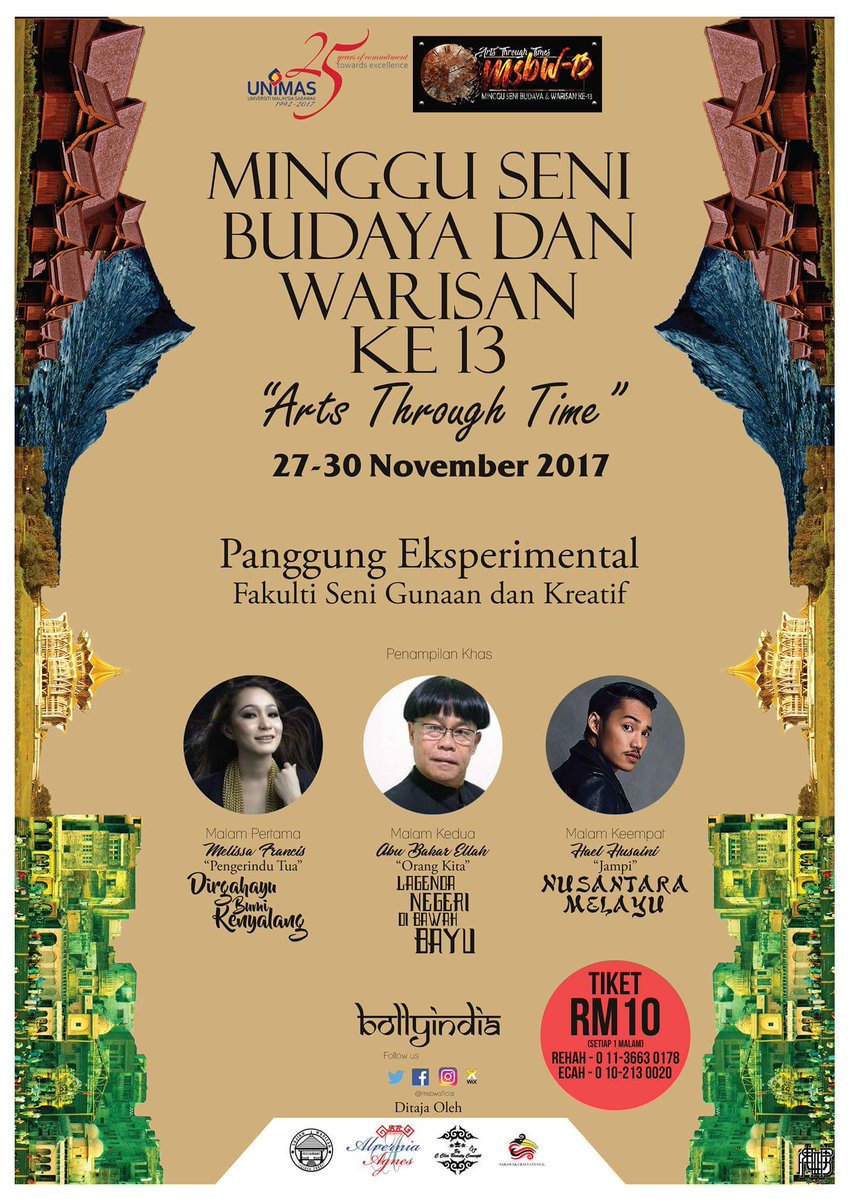 OfficialMSBW's tweet photo. Minggu Seni Budaya dan Warisan.
#artsthroughtime
#artsthroughthelookingglass
#msbw13 https://t.co/3YV4k38041