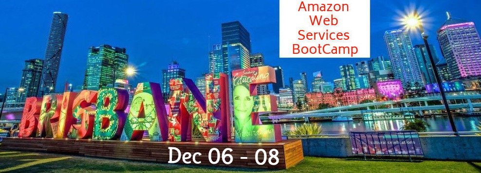 RebusBusiness's tweet photo. It's Time to Accelerate your #Career by join our #AWS #BootCamp in #Brisbane on 06-08 Dec'2017.
Would you like to #Register, contact us on #support@rebusbusinesssolutions.com and avail #PromoCode https://t.co/X0Ky5tPfGP