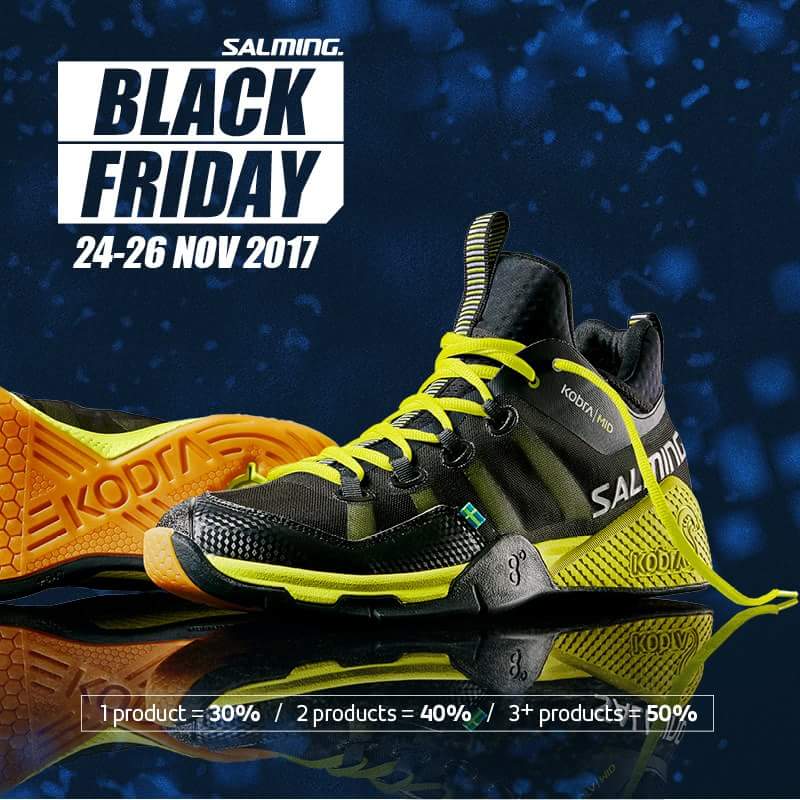 #ehfcl outfitter <a href="/Salming_Hand/">Salming Handball</a> have a special #BlackFriday offer for you! 

Buy one item from salminghandball.com and get 30% off, purchase two and get 40% off &amp; with your third purchase you get a massive 50% off!