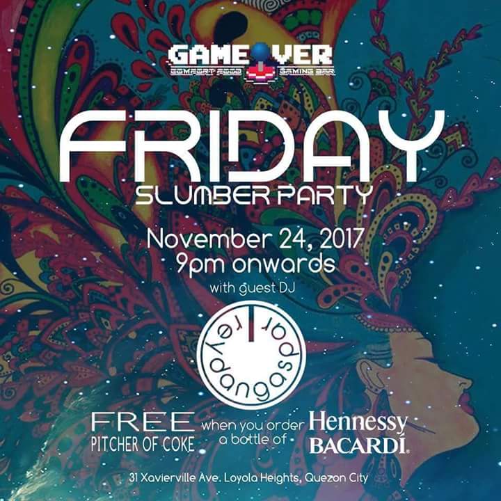 reydangaspar's tweet photo. It's Friday so it's kind of like a party in itself. Let's kick off the weekend with games, good food, drinks, and music from DJ Reydan!
#GameOverPh #fridaynight #fridaynightout #fridayparty #gamingbar #gamingrestaurant #wheninKatipunan #wheninQC https://t.co/fmYPXI5EJF