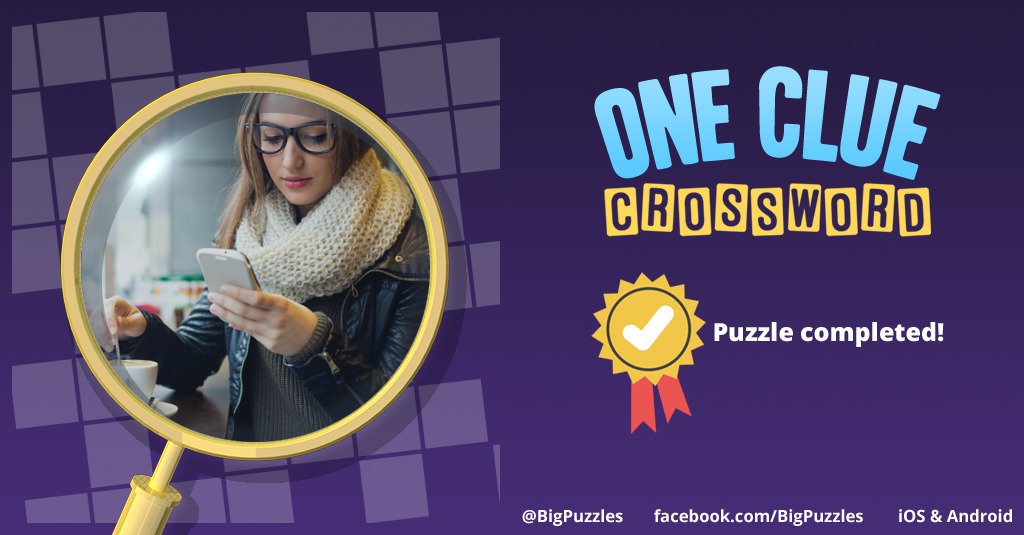 PattiButchart's tweet image. I completed a puzzle in One Clue Crossword. Play now for free!
onecluecrossword.com #OneClueCrossword