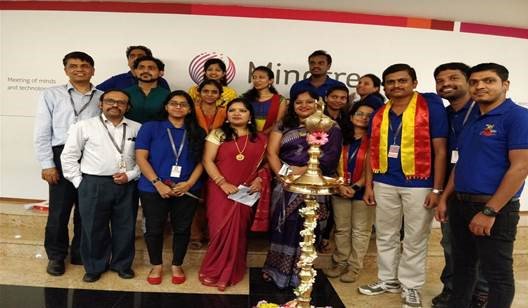 nspartha's tweet photo. Glimpses of the Karnataka Rajyotsava 2017 celebrations @Mindtree_Ltd ; proud to be playing a small part in building Karnataka - a relatively young state formed in 1956. https://t.co/Rk5gDHv9jS