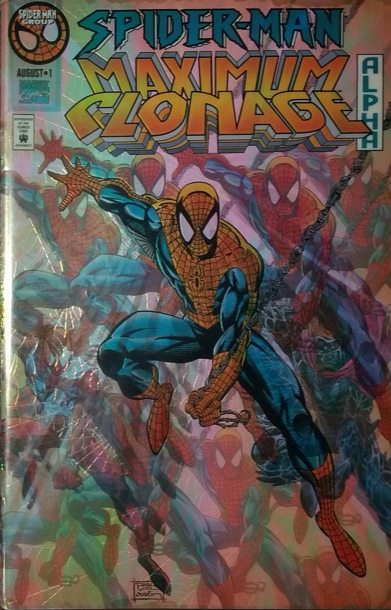 AquinaBanca's tweet photo. Spider-Man: Maximum Clonage Alpha - Marvel Comics - Agosto de 1995
#comics #quadrinhos #gibis #marvelcomics #marvel #spiderman #homemaranha #clonesaga #maximumclonage #spidermanhomecoming #ronlim #instacomics https://t.co/JQ1NjdVJAG