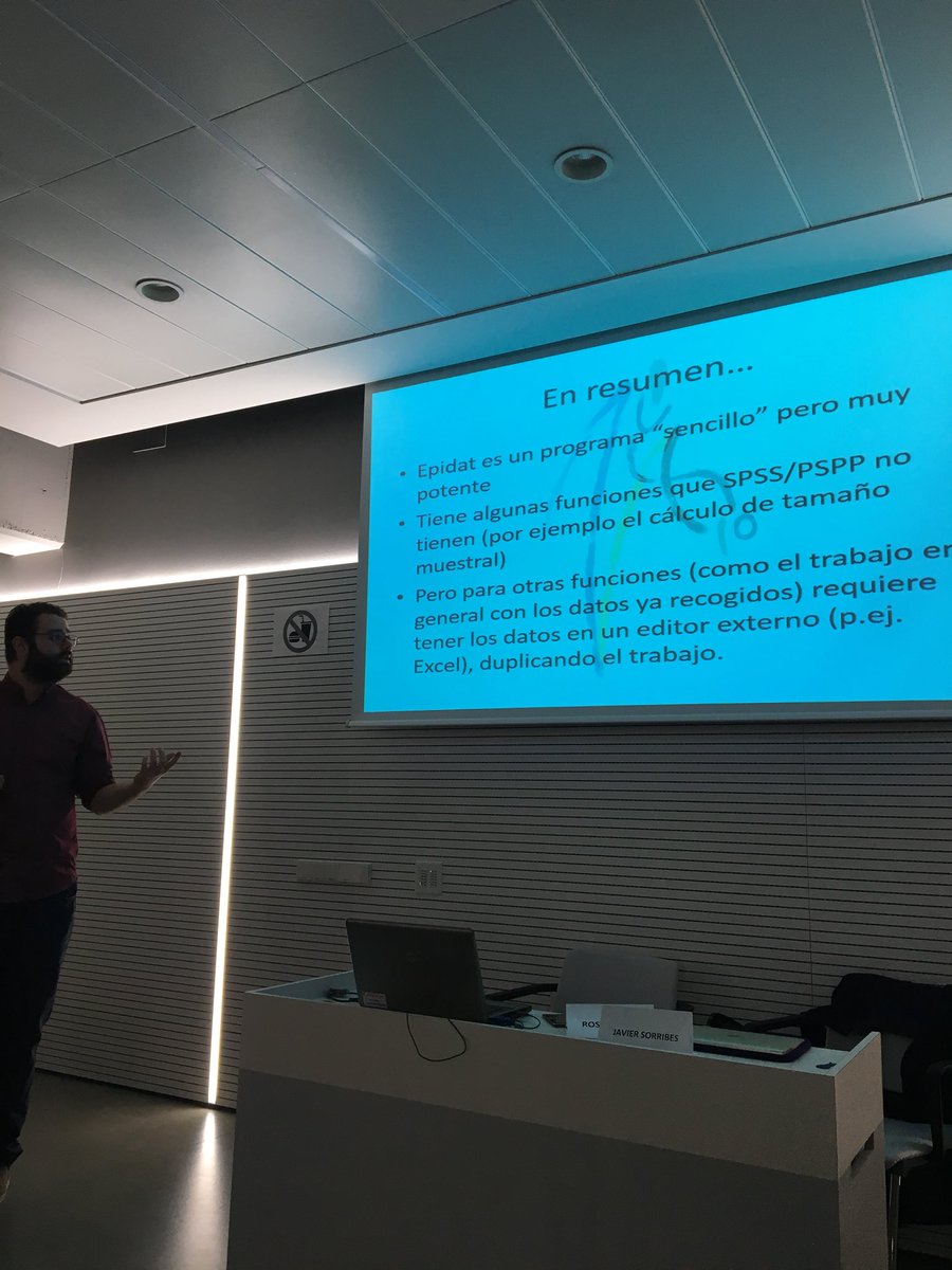 rosa_tomas's tweet photo. Y para terminar #EPIDAT otra herramienta para utilizar en investigación por @javiersorribes #svmfic17 https://t.co/ZGQYpusOLa