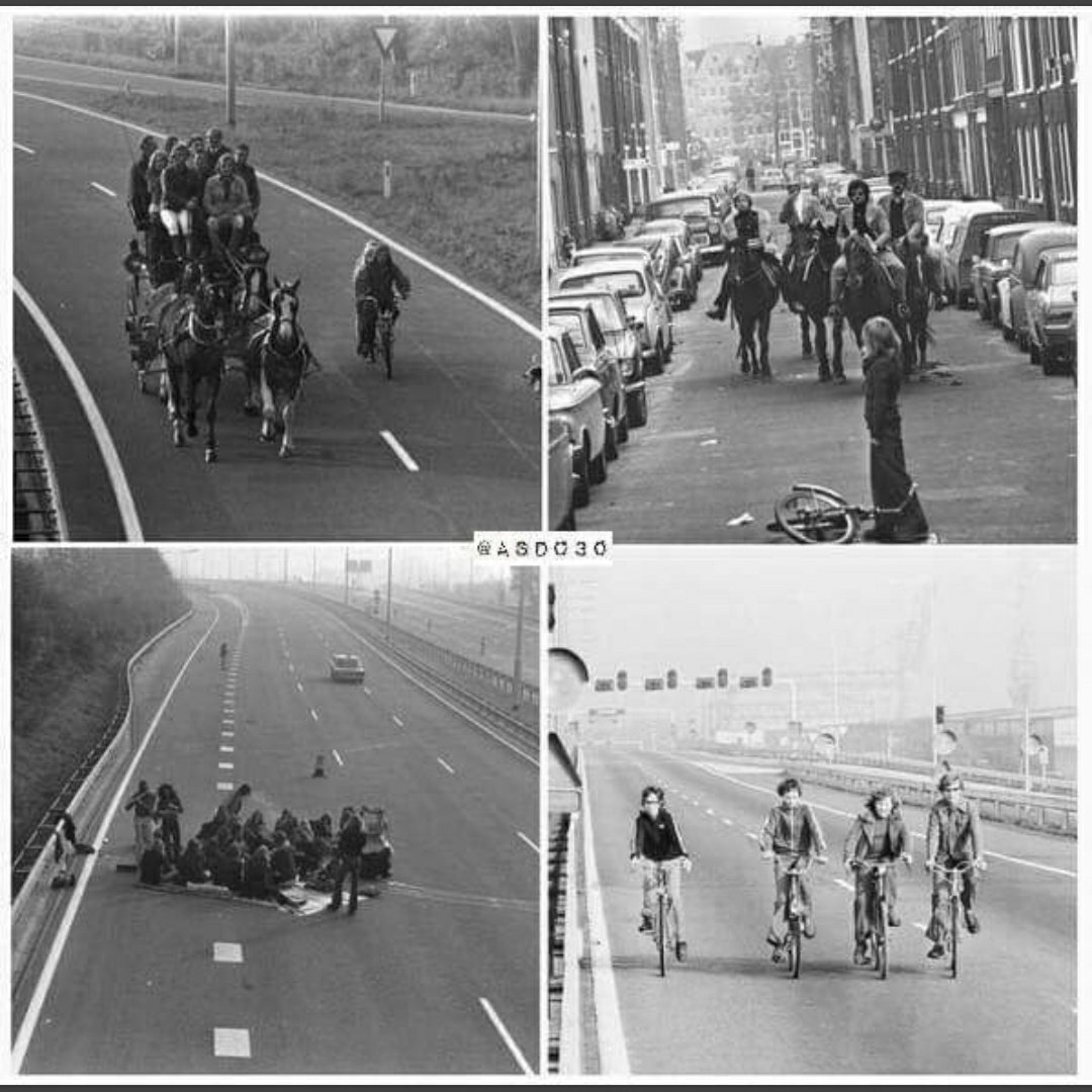 صور من أمريكا  أثناء أزمة النفط حينما أوقف الملك فيصل البترول للغرب عام 1973م .