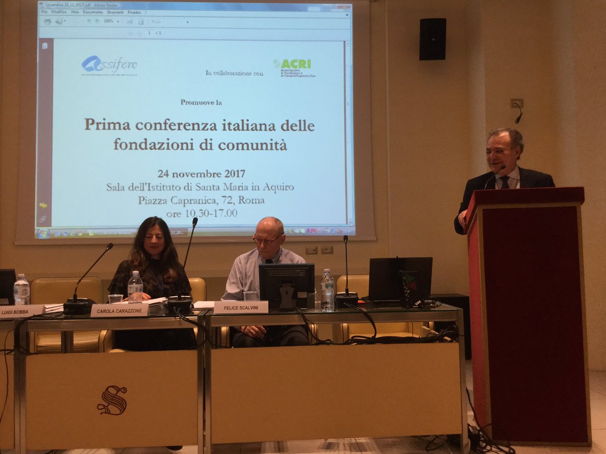 assifero's tweet photo. #fdc @LuigiBobba riforma terzo settore come un riconoscimento degli enti filantropici per rafforzare l'intervento del privato nel sociale https://t.co/j8DKfo4kzz