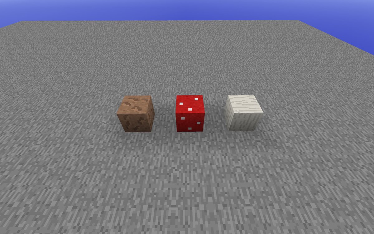 Saziumr 今までにコマンドでのみ入手可能だったブロックが クリエイティブインベントリ内にて入手が可能になりました 2枚目の画像は Mushroom Block キノコブロック Mushroom Stem キノコの茎 3枚目の画像は Smooth Stone 滑らかな石