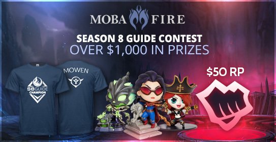 Two weeks remain in our Preseason 8 guide contest! Create a Guide or update an existing one to enter. Check out the contest thread for more details on how you can win $100 value in prizes!
mobafire.com/league-of-lege…