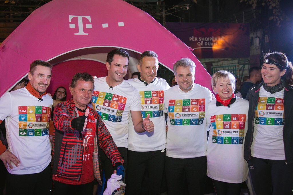 erionveliaj's tweet photo. Gr8 work @bjw_williams & @Orni2004 for organizing such a fun NightRun in Tirana πββοΈ
@UN_Albania & @TelekomAlbania leading the way to turn #SDGs into tangible results π
I ran for #SDG 11: sustainable cities! Upcoming fleet of bikes, e-buses, orbital forest - a MUST ππ³ππ² https://t.co/p12w5GtXYi