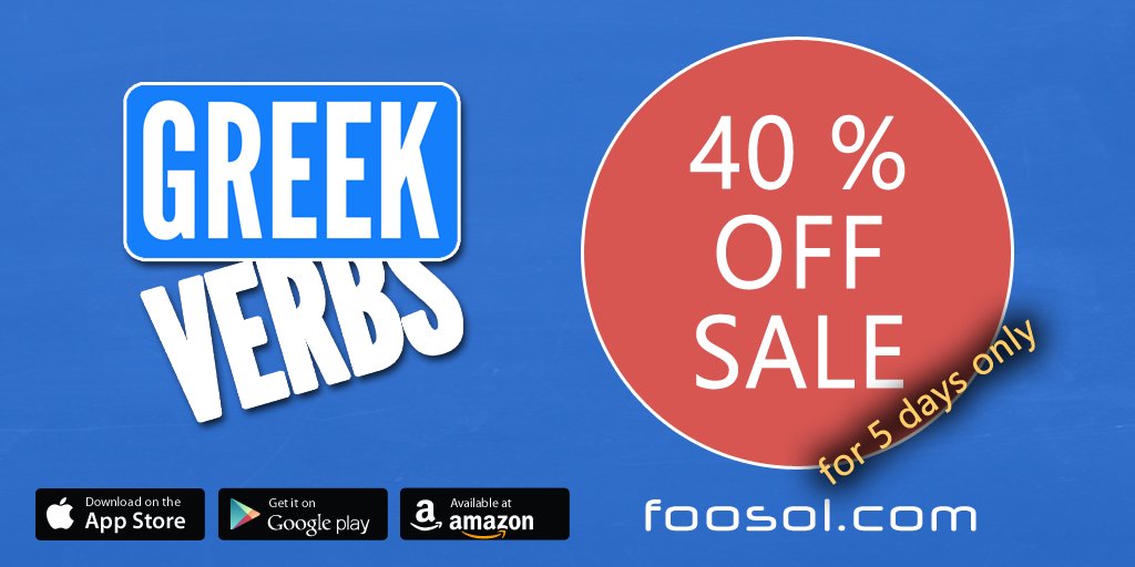 GreekVerbs's tweet photo. Greek Verbs Cyber Monday Sale starts on Saturday. Don't miss out.
https://t.co/AnJY2jGifX https://t.co/C5O1z9lx4Y