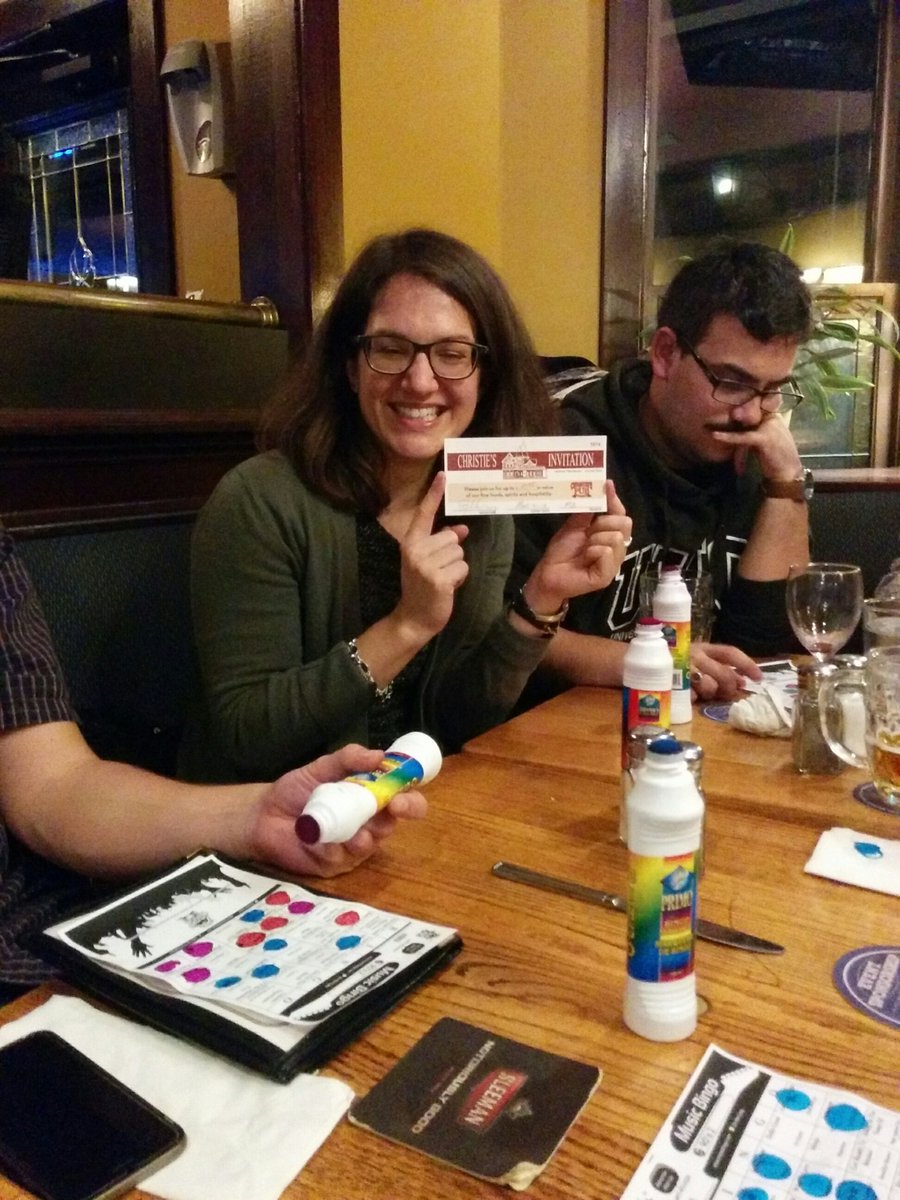 Yeungdb's tweet photo. Dr. Johanne Penafiel crushing music bingo!!! 🎊🎊🎊 #Mglitrev #RealTimeChem https://t.co/DXRYBHv8EA